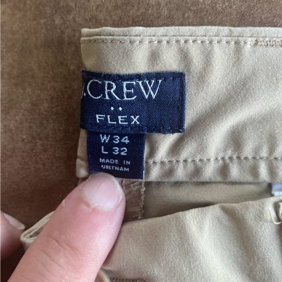 J CREW stretch performance chinos khaki 34/32 - Picture 3 of 4